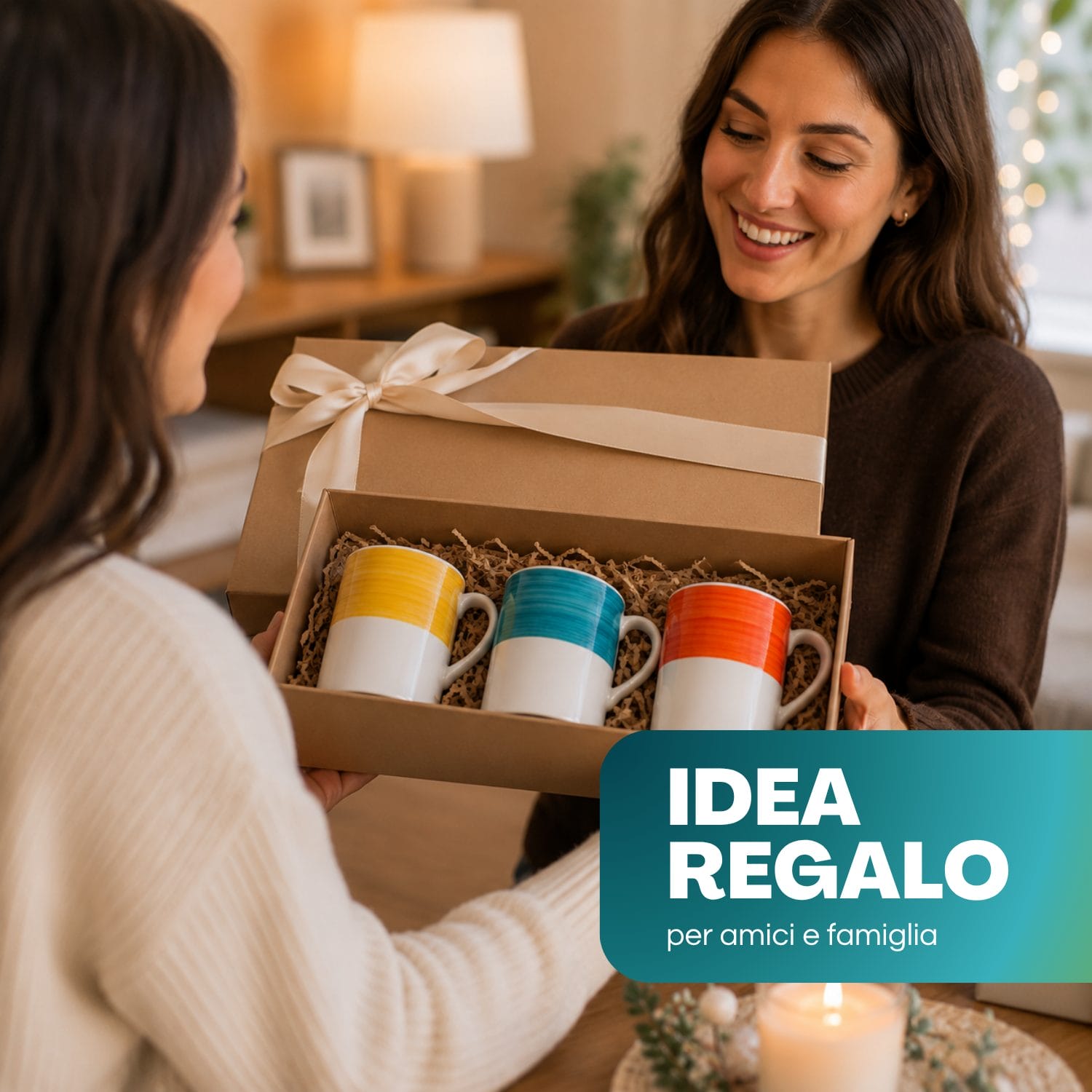 Set tazze regalo in porcellana Set tazze in porcellana confezionate come idea regalo per amici e famiglia