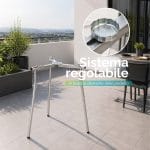 Treppiede regolabile per paellera Treppiede regolabile per paellera in metallo zincato compatibile con diverse dimensioni di padella