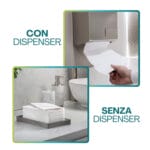 Asciugamani piegati a Z, utilizzabili con o senza dispenser, ideali per ogni ambiente