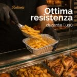 Contenitore alluminio alimentare 1 porzione resistente per rosticceria e gastronomia