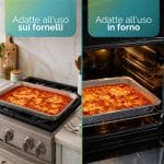 Contenitore in alluminio 12 porzioni adatto a forno e fornelli per cottura e riscaldamento alimenti