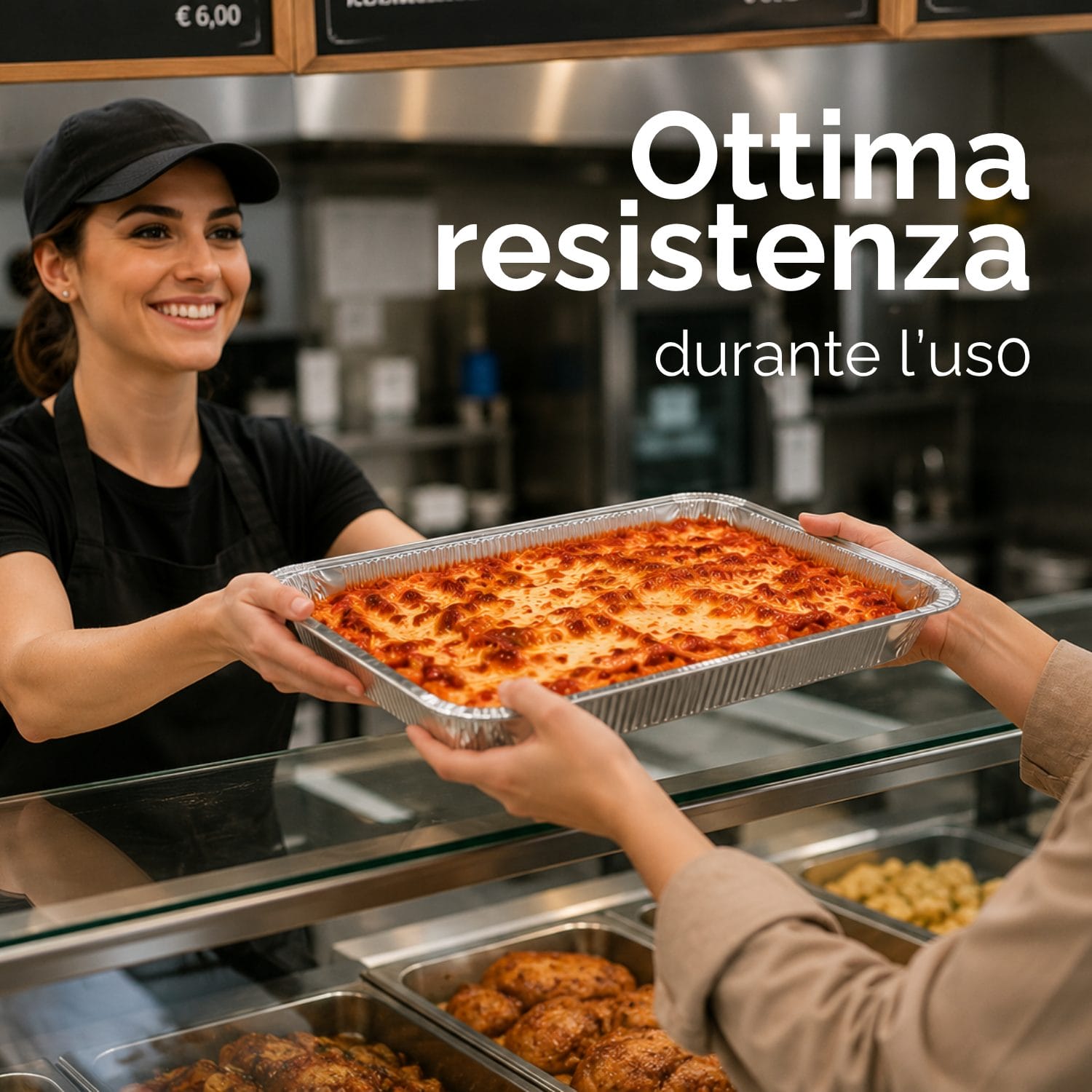 Contenitore alluminio alimentare 12 porzioni resistente per gastronomia e ristorazione professionale