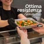 Contenitore alluminio alimentare 4 porzioni resistente per gastronomia e ristorazione