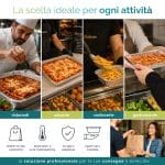 Contenitori in alluminio 4 porzioni per ristoranti pizzerie rosticcerie e gastronomie