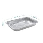 Contenitore alluminio 6 porzioni 314x213x43 mm senza coperchio per alimenti e asporto