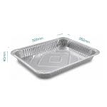 Contenitore alluminio 8 porzioni 322x262x40 mm senza coperchio per alimenti e asporto