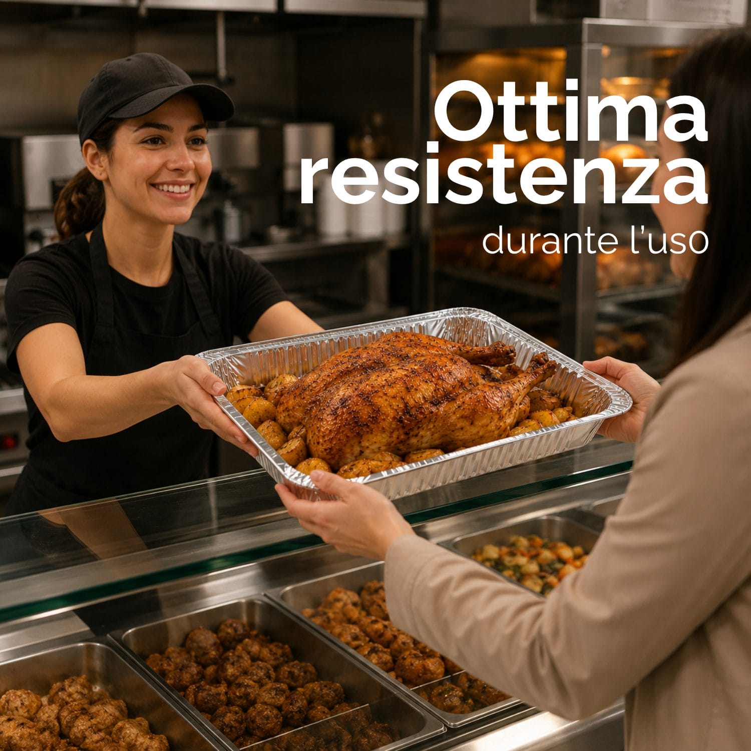 Contenitore alluminio alimentare 8 porzioni resistente per gastronomia e ristorazione professionale