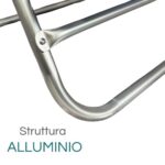 Struttura in alluminio resistente della sedia da spiaggia blu