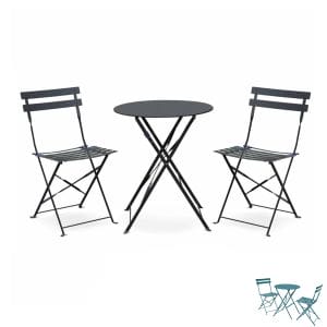 Set Bistrot con tavolo tondo e 2 Sedie
