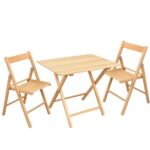 set tavolo con sedie in legno