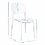 Sedia bianca 80x55x43,5 cm con seduta 45 cm