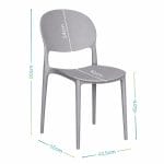 sedia grigia misure Sedia grigia 80x55x43,5 cm con seduta 45 cm