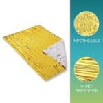 Coperta isotermica oro argento impermeabile in PET resistente per uso medico e outdoor