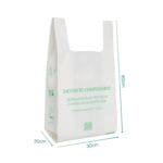 Busta plastica personalizzata compostabile 30x20x60 cm bianca con stampa logo