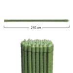 Stecche sostegno piante acciaio 240 cm rivestite in plastica verde