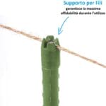 Stecca acciaio plastificata verde con incavo superiore per fili giardinaggio