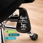 sedia da ufficio leva Leva regolazione altezza e blocco inclinazione sedia da ufficio ergonomica