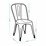 sedie industry misure Sedia Industry in metallo nero con misure 45x40x85 cm schema tecnico