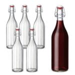 12 Bottiglie in vetro da 1 litro con tappo meccanico ermetico Made in Italy