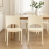 Set sedie in plastica avorio modello Paris per cucina o soggiorno GRANDSOLEIL