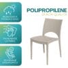 Sedia Paris in polipropilene avorio GRANDSOLEIL resistente a pioggia e sole Paluplus