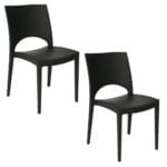 principale-2-pezzi-antracite 2 Sedie moderne in polipropilene antracite con design ergonomico impilabile GRANDSOLEIL