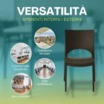 versatilitasedia-paris-antracite Sedia Paris in polipropilene antracite GRANDSOLEIL per interni ed esterni