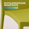 Dettaglio sedia Venice verde anice in polipropilene resistente per uso interno ed esterno