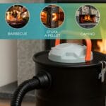 Aspiracenere Paluplus per camino, stufa a pellet e barbecue con tubo in plastica rinforzato