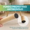 Tavolino Paluplus con piedini in legno dotati di fondo antiscivolo e antigraffio