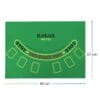 tappeto da poker verde 90x57 cm con grafica Black Jack e area di gioco 2 TO 1