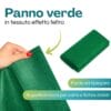 Panno verde effetto feltro pieghevole, superficie liscia ideale per carte e fiches da gioco