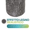 Base tronco per albero di Natale Paluplus con effetto legno realistico che riproduce la corteccia e le venature naturali.