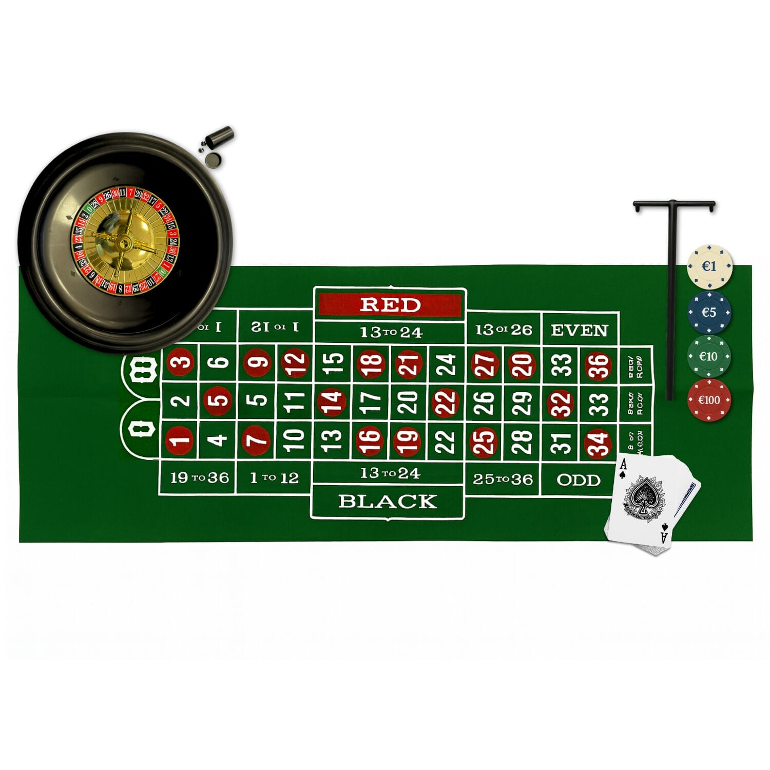 Set-roulette-principale gioco per roulette per natale completo di carte e Fiches