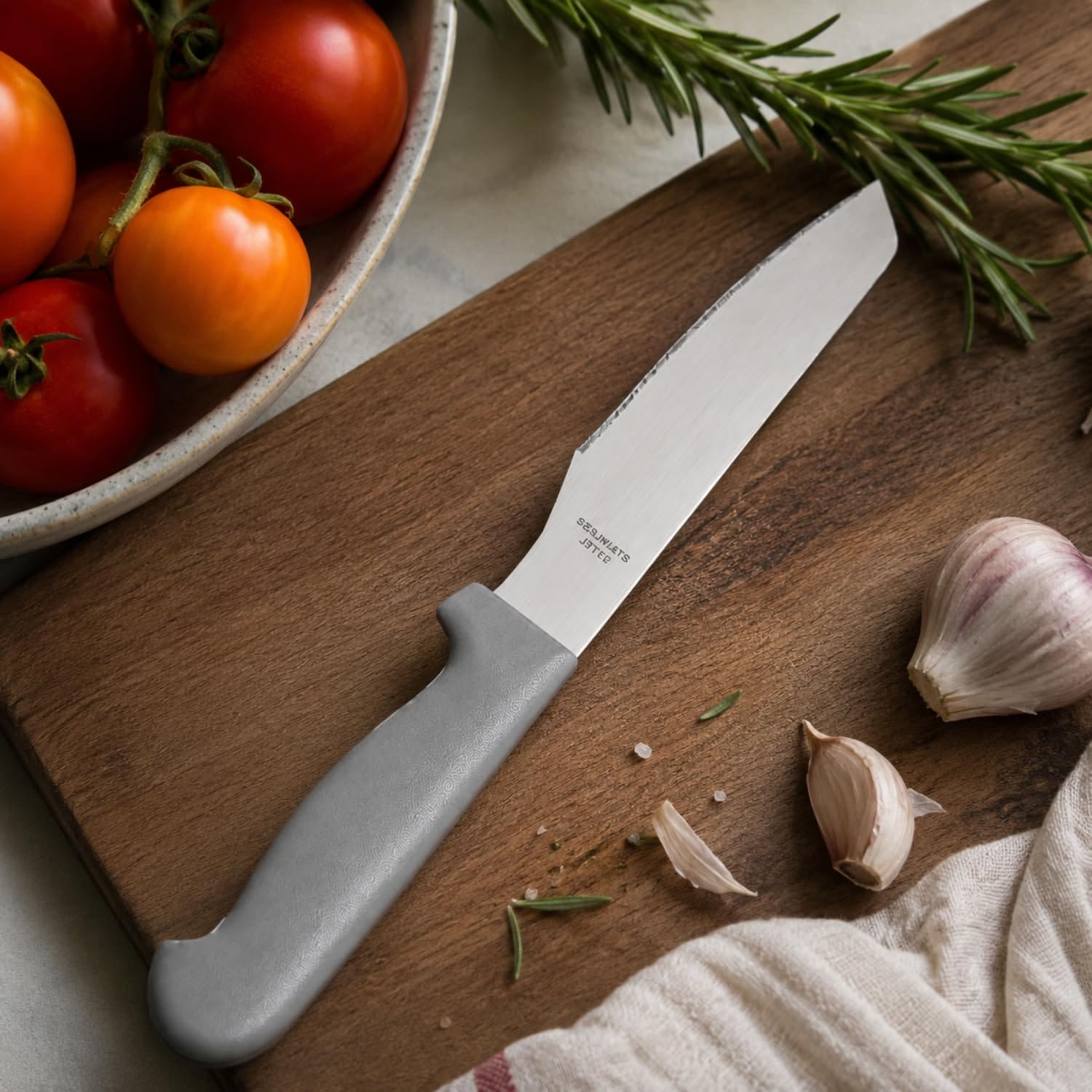 Coltello da pizza con lama seghettata temprata e manico ergonomico in polipropilene