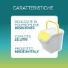 Pattumiera 25L in polipropilene resistente Made in Italy per differenziata