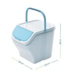 Pattumiera 25L con maniglia e misure 40x30x34 cm per raccolta differenziata