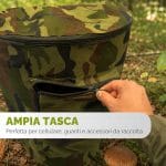 tasca frontale gerla impermeabile per funghi con tasca multiuso e supporto lombare in velcro removibile
