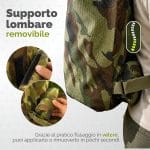 zaino per funghi dettagli Gerla per funghi con cesta in vimini naturale e supporto lombare removibile per massimo comfort