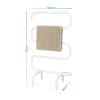 Scaldasalviette elettrico bianco con misure 92x54,5 cm e base da 30 cm