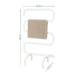 Termoarredo elettrico misure Scaldasalviette elettrico bianco con misure 92x54,5 cm e base da 30 cm