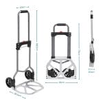 portapacchi a 2 ruote misure Dimensioni carrello portapacchi pieghevole con manico estensibile
