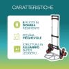 Carrello saliscale 6 ruote in alluminio con pedana pieghevole e struttura leggera