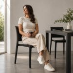 Sedia Nizza antracite con seduta ergonomica per cucina e sala da pranzo