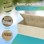 Baule multiuso Paluplus 3 moduli angora per giardino garage e camera