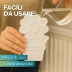 Evaporatore a forma di fiore riempibile d’acqua per termosifone, uso con oli essenziali