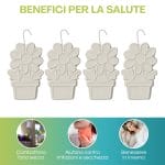 Set evaporatori a forma di fiori per termosifoni, benefici contro aria secca e irritazioni
