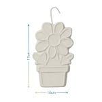 Evaporatore per termosifone a forma di fiore in ceramica bianca con misure 17x10 cm