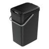 Pattumiera sottolavello 14 litri nera con coperchio antiodori e maniglia