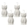 Evaporatori in ceramica a forma di gatto per termosifoni, set 4 umidificatori bianchi